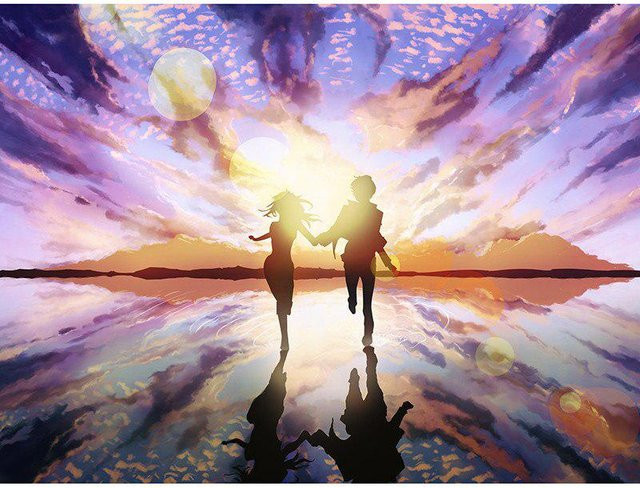 FIYO DIY Diamantmalerei Motiv Sonnenaufgang mit runden Steinen, Abstract Sommer Design, B/H: 20 x 30 cm, Multicolor - Bild 1