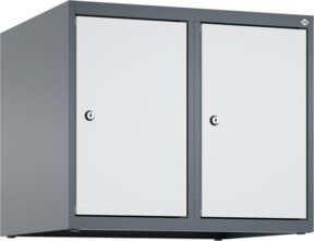 C+P Aufsatzschrank 7016/7035 mit Zylinderschloss und 2 Abteilen, B/T/H: 50 x 60 x 50 cm, Anthrazitgrau/Lichtgrau - Bild 1
