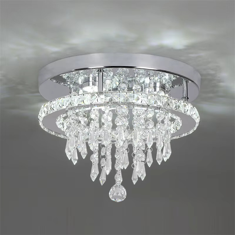 GreeLustr Moderne LED-Hängelampe mit Fernbedienung in Silber und Transparent für Schlafzimmer und Esszimmer - Bild 3