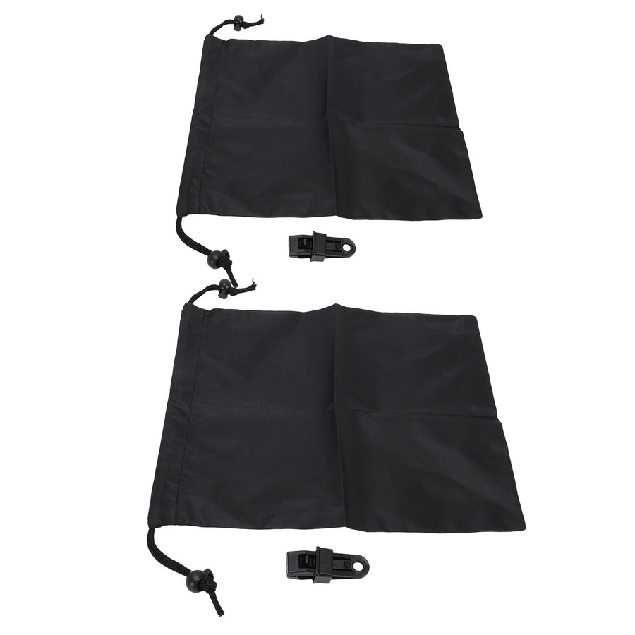 2 Stück Outdoor-Vorhanggewichte aus Oxford-Stoff in Schwarz mit Klemmen für Vorhänge, Tischdecken und Pavillons - Bild 4