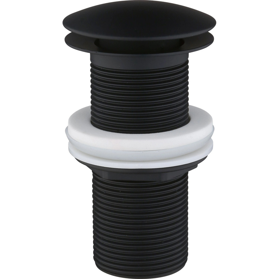 Sanpre Push-Ventil für den Wasserablauf im Waschbecken Schwarz Matt 1 1/4 Zoll Durchmesser: 10 cm - Bild 2
