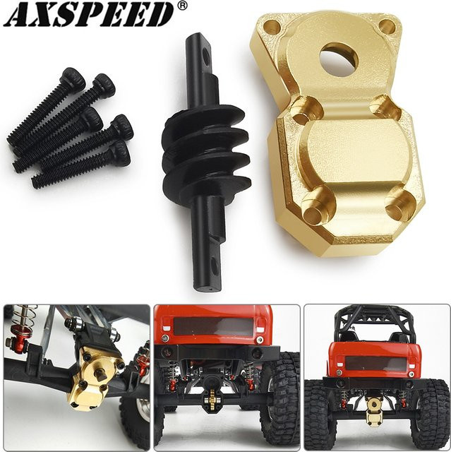 AXSPEED Messing-Diff-Abdeckung und Achsgetriebe 6 x 6 Hinterachs-Modifikationssatz, 1:24, Metall - Bild 1