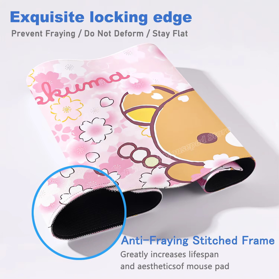 Potdemiel Gamer Mousepad Rilakkuma Kawaii Schreibtisch Unterlage in Pink - Bild 2