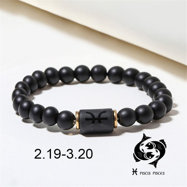 CHROMSTICA Armband, Achat, Schwarz, Perle, Unisex - Bild 1