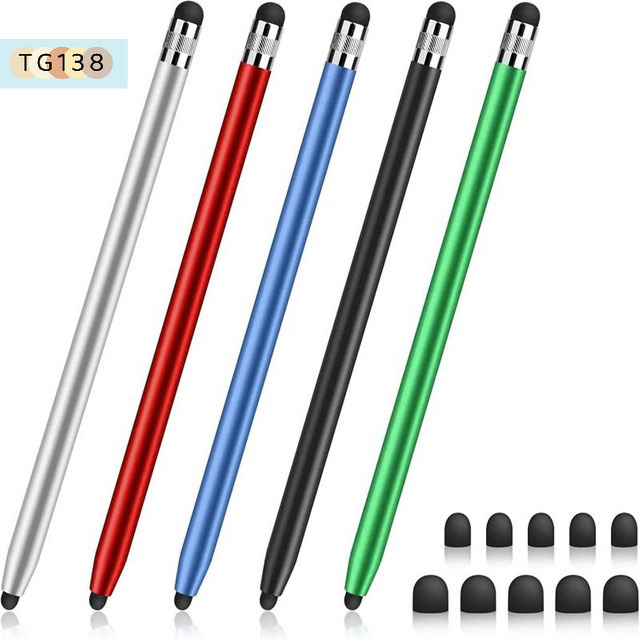 Universeller kapazitiver Touchscreen-Stylus mit doppeltem Silikonkopf für Tablets und Smartphones - Bild 1
