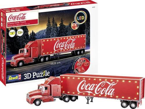 Revell 3D-Puzzle Coca-Cola Truck LED Edition in Rot für Weihnachten - Bild 1