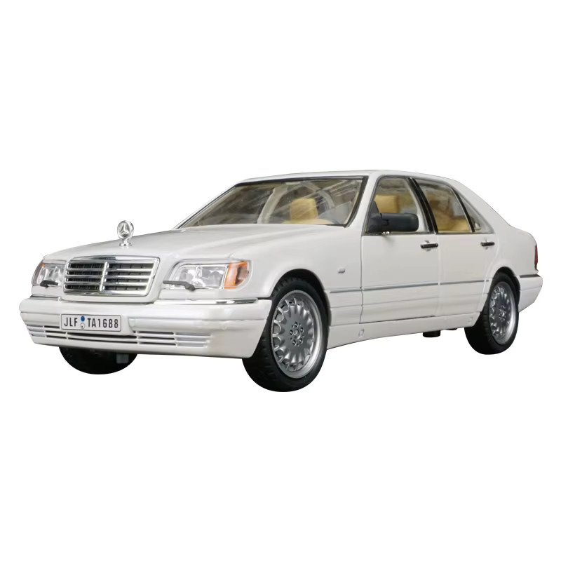 Mercedes-Benz W140 S320 Legierungsautomodell, 1:24, Metall, Weiß - Bild 4