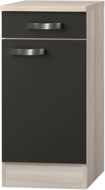 Optifit Küchen-Unterschrank Faro220 in Anthrazit-Braun, B/T/H: 40 x 60 x 84,8 cm - Bild 1