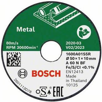 Bosch Expert Trennscheibe für Inox Metall Durchmesser: 50 mm, 3er-Pack, Grün - Bild 1