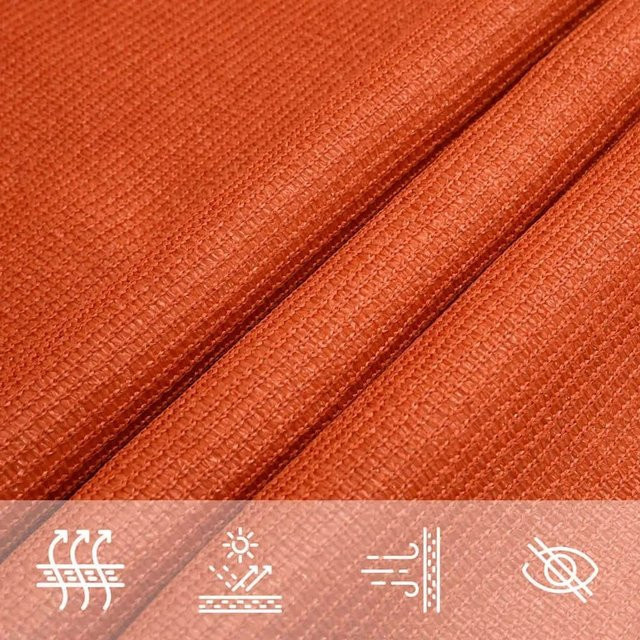 vidaXL Sonnensegel aus HDPE in Orange, B/B/B: 3,6 x 3,6 x 3,6 m - Bild 1