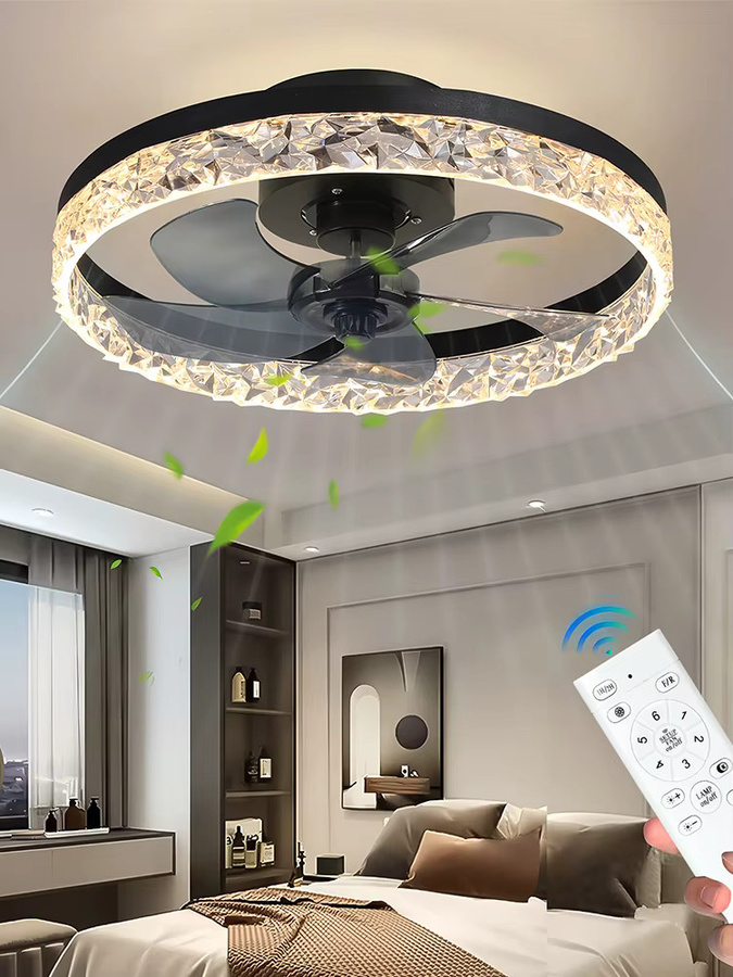 IRALAN Hochleistungs-Deckenventilator mit LED-Licht, App-Steuerung, dimmbar und geräuschlos, 60W, für Wohnzimmer und Arbeitszimmer - Bild 6