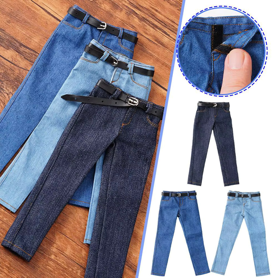 Jeans Puppenhosen, Maßstab 1:6, Blau, Zubehör - Bild 5