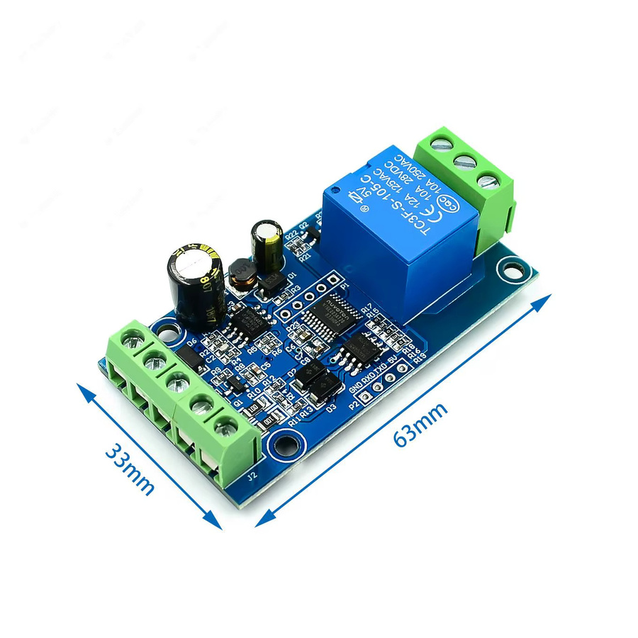 Si Tai&SH Modbus RTU Relaismodul mit 4 Kanälen und RS485 Kommunikation, Blau, 7-24 V - Bild 2