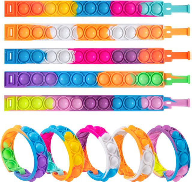 WEIGAO Armband, Silikon, Pop Fidget, Bunt, 23,5 cm - Bild 1