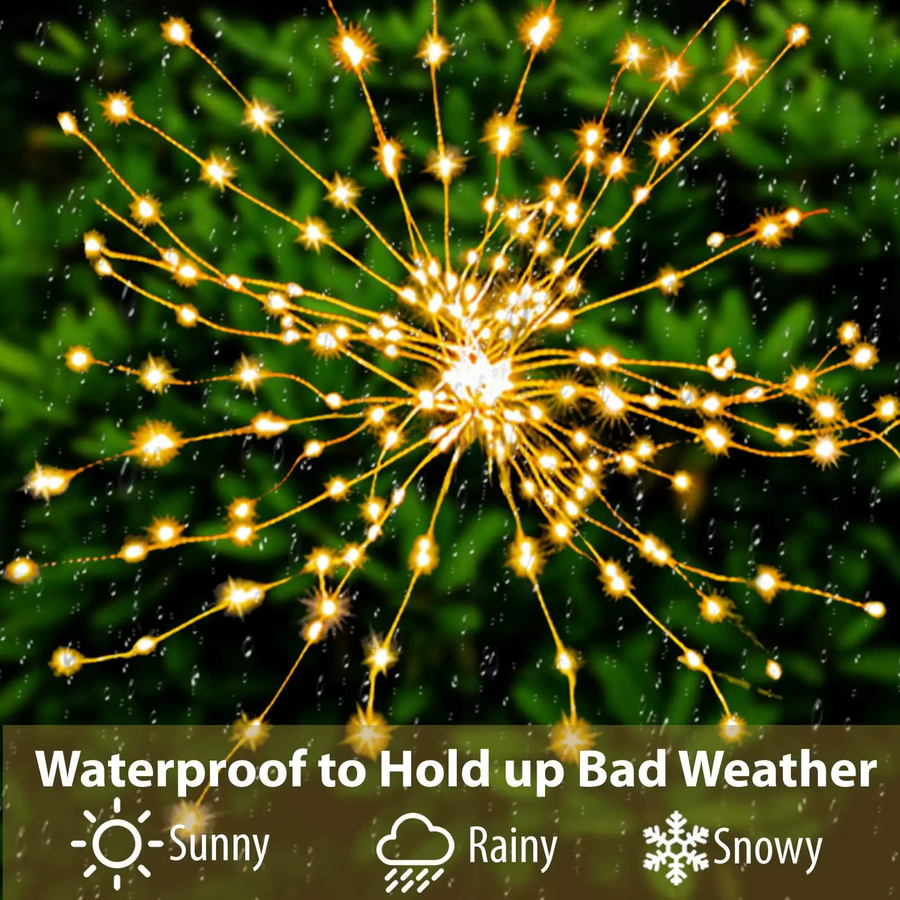 Heinast Solar Feuerwerk Lampe mit 120 LED als Outdoor Gartenleuchte in Globus- und Löwenzahn-Optik - Bild 5