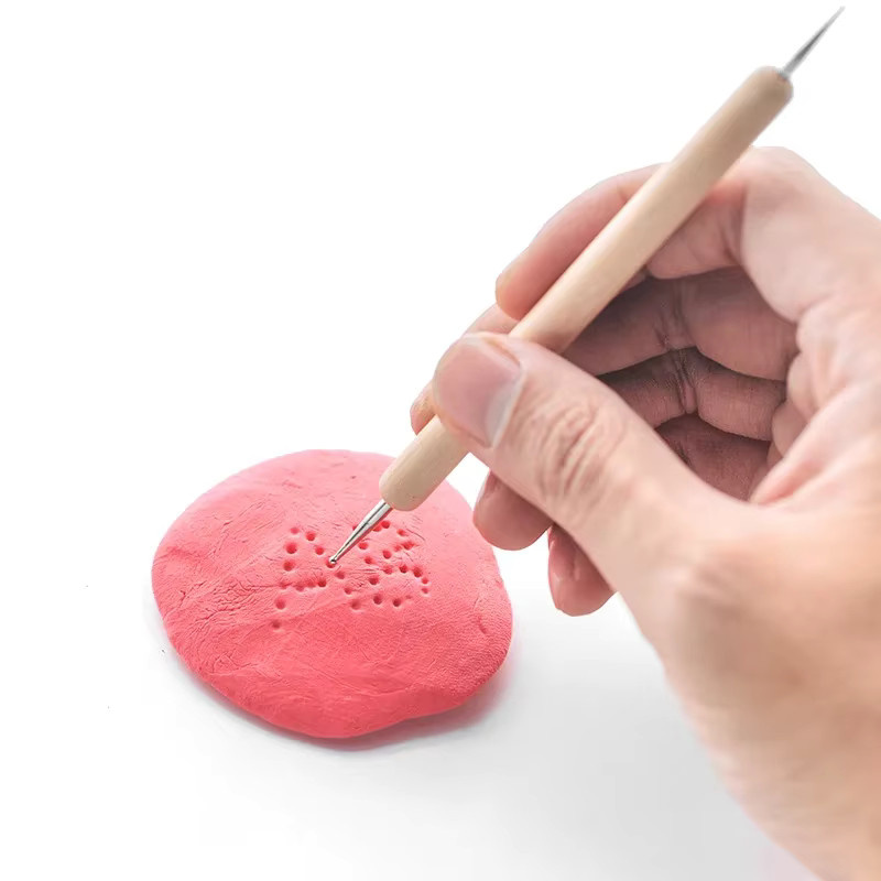 Set aus Edelstahl Keramik-Modellierwerkzeug mit Metallkugeln und Punktierwerkzeugen für Polymer Clay und Ton in Mehrfarbig - Bild 1