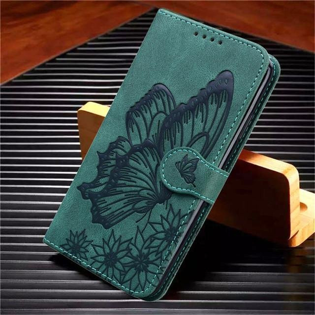 Luxus Leder Flip Handytasche Brieftasche für Samsung Galaxy A32 5G in Grün - Bild 1
