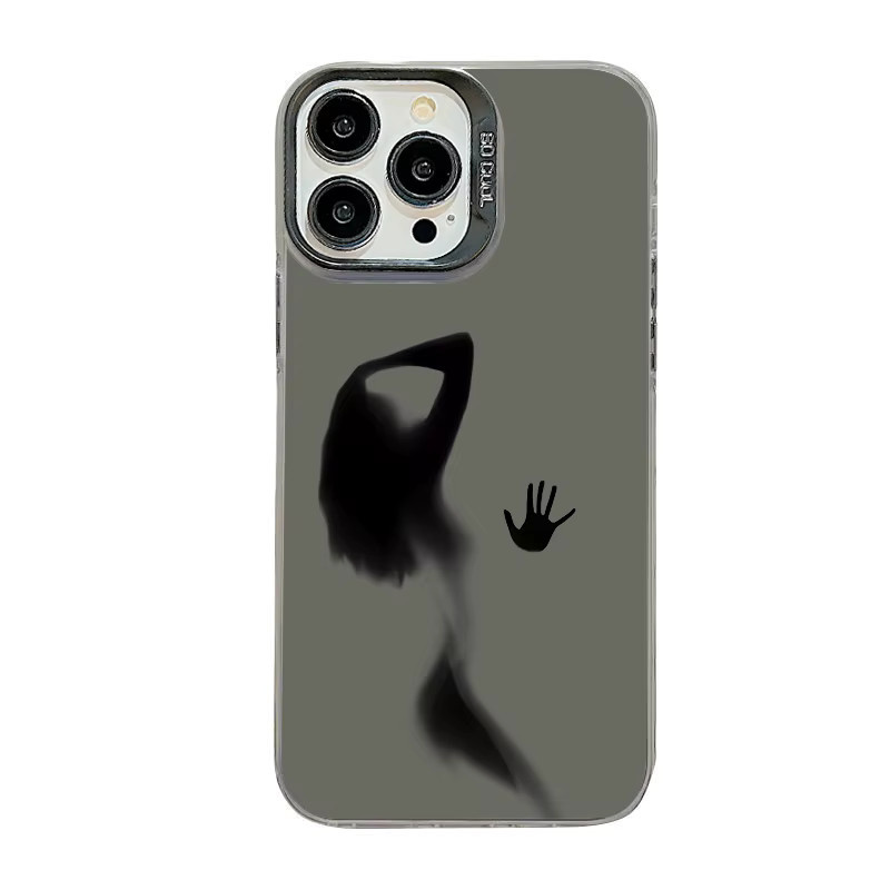 Laser Design Handyhülle aus PC und TPU für iPhone 16 15 14 13 12 11 Pro Max XR X Farbe: Grau - Bild 2