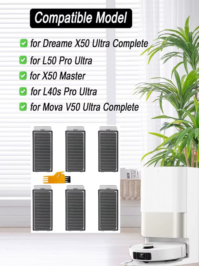 Original HEPA-Filter für Dreame Roboterstaubsauger X50 Ultra, X50 Ultra Complete, L50 Ultra, X50 Master, L40s Pro Ultra und MOVA V50 Ultra in Weiß - Bild 4