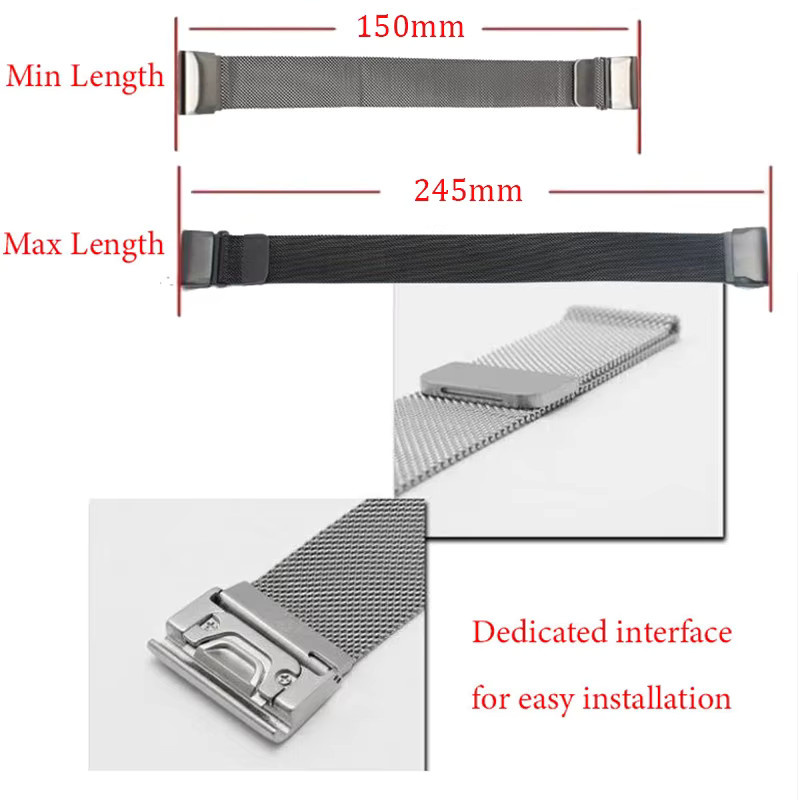 Magnetisches Schlaufenband für Garmin Fenix, Edelstahl, Unisex - Bild 4