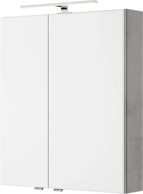 Pelipal Spiegelschrank Serie 4035 Hellgrau mit Soft-Close-Türen und Wandmontage, Breite: 60 cm - Bild 1