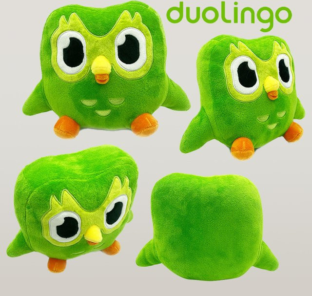 Bandai Duolingo Grüne Eule, Plüschtier, Grün - Bild 1