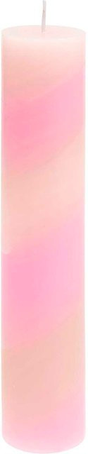 Rico Design Stabkerze diagonal gestreift in Rosa/Pink aus Paraffin - Bild 1