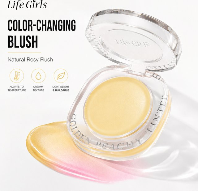 Life Girls Lip Cheek Tint Creme-Rouge-Balsam, Golden Peachy, Glänzend - Bild 1