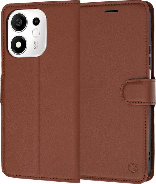 Techsuit Leder-Folio Hülle für Honor 600 Smart in Braun - Bild 1