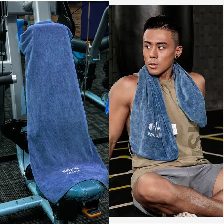 Schnelltrocknendes Mikrofaser-Poolhandtuch für Sport und Fitness in Blau - Bild 3