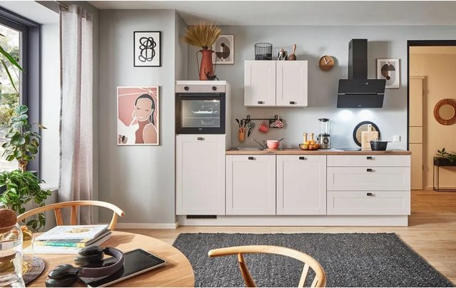 pino Küchenzeile Kaschmirgrau Matt mit Geräteschrank, Breite: 260 cm, Höhe: 174 cm, Tiefe: 60 cm - Bild 1
