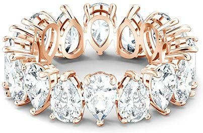 Swarovski Tropfenring, Roségold, Kristall, Damen - Bild 1