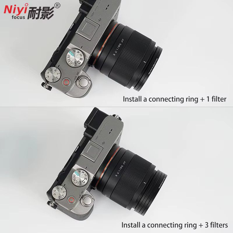 NiYi Magnetischer Filter-Schnellverschluss-Frontfilter Set in Schwarz für UV, ND8, ND64, CPL, Starlight Streak und Black Mist in den Größen 52 mm, 58 mm, 67 mm und 77 mm - Bild 2