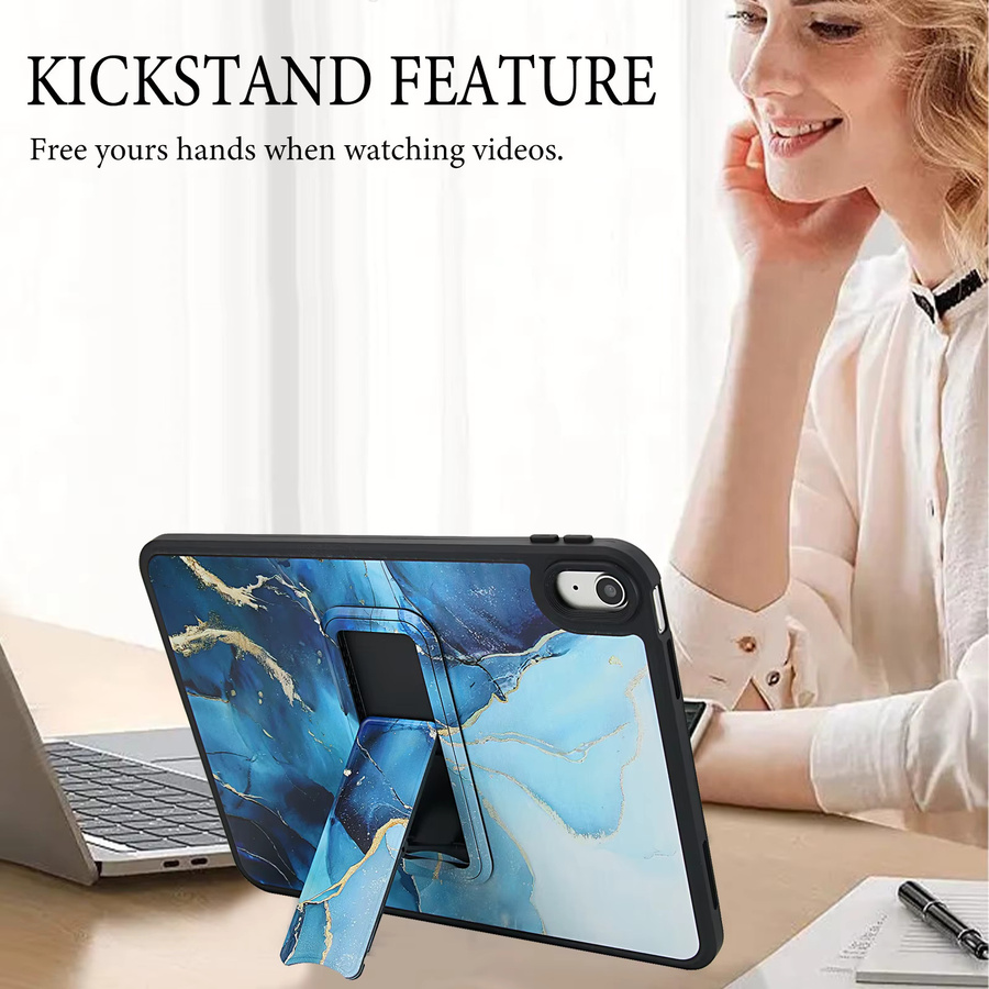 Schutzhülle für Apple iPad in Blau mit Hard PC und TPU Stand Cover Case - Bild 2