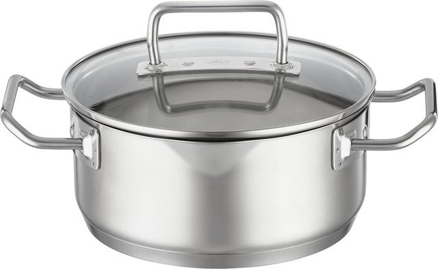RÖSLE EXPERTISO Bratentopf aus Edelstahl mit Deckel, Silber, Höhe: 16 cm - Bild 1