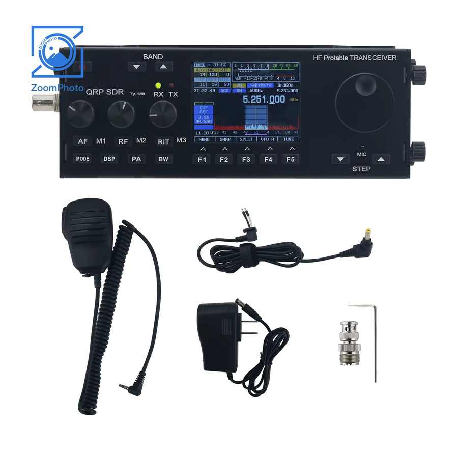 HamGeek BS-188 MCHF V0.6.3 Kurzwellen HF-SDR-Transceiver mit Touchscreen-Farbdisplay in Schwarz für SSB, CW, AM und FM - Bild 2