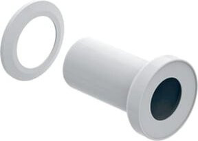 Geberit Anschlussstutzen Bambini in Weiß, Durchmesser: 90 mm, Passform: 85-95 mm - Bild 1