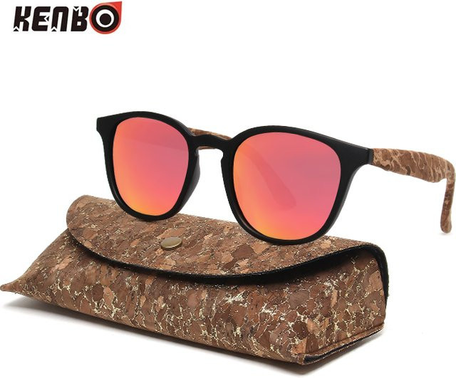 Kenbo Sonnenbrille, Holz, Vollrand, Round, Unisex, polarisiert - Bild 1