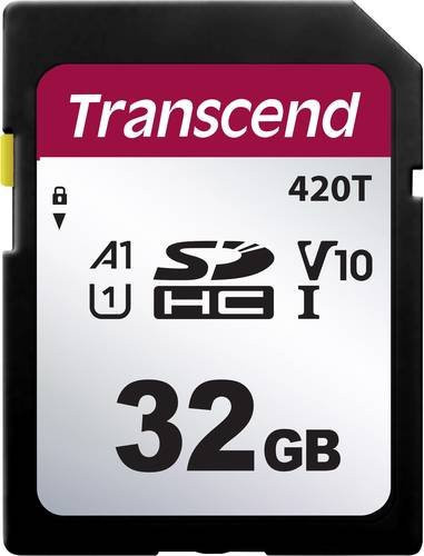 Transcend SDXC Industrial Speicherkarte TS32GSDC420T in Schwarz mit 32GB und V30 Video Speed Class - Bild 1
