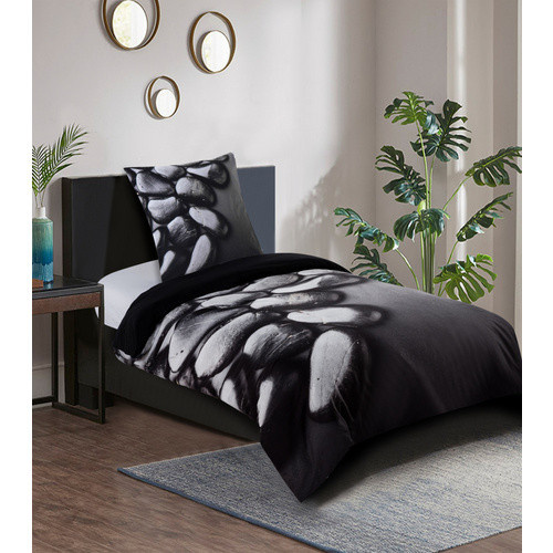 Sanilo Bettwäsche 2-teilig Hot Stones Schwarz aus Baumwolle mit Reißverschluss, B/H: 135 x 200 cm und 80 x 80 cm - Bild 3