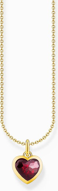 Thomas Sabo Kette mit Herz Anhänger, 925 Silber, vergoldet, Damen - Bild 1