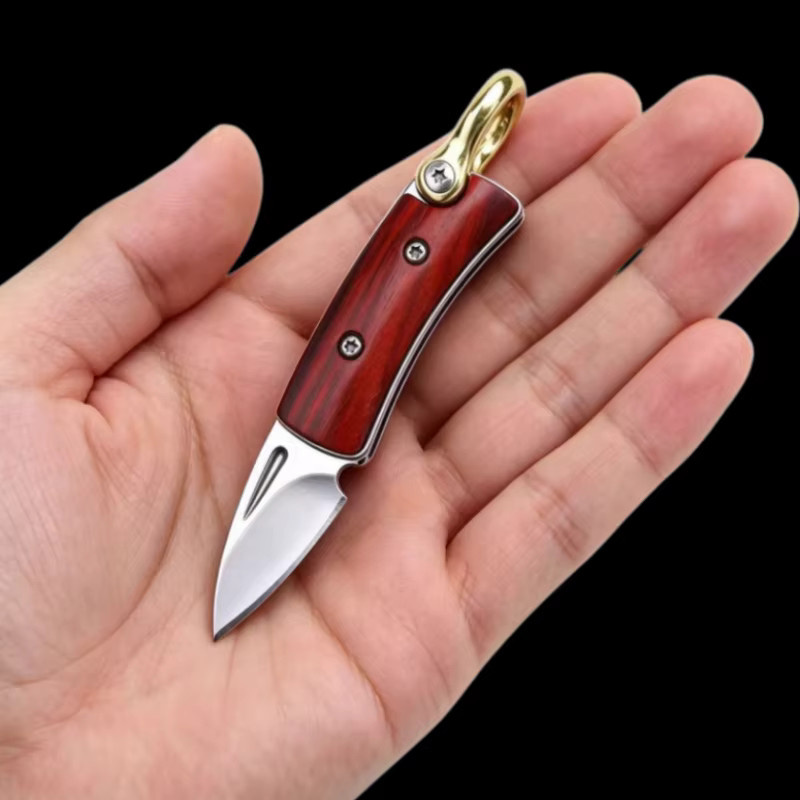Mwyhmut Tragbares Mini-Klappmesser mit Schlüsselanhänger für Camping und Outdoor - Bild 2