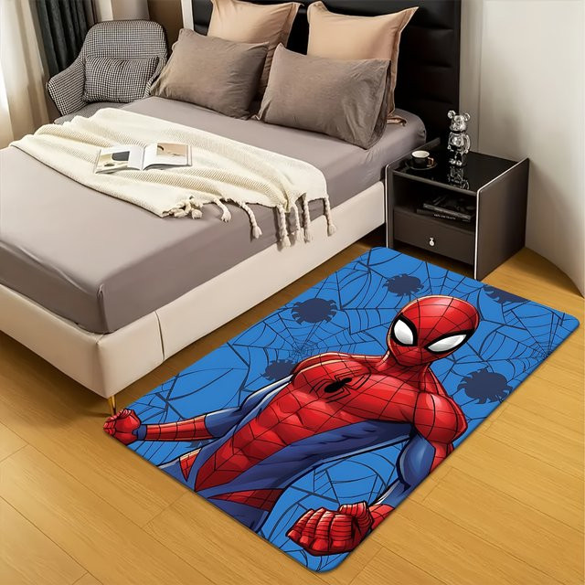 Beast Kingdom Marvel Fußmatte mit Spider-Man vs. Venom Cartoon-Muster aus Flanell, B/T: 60 x 60 cm, Mehrfarbig - Bild 1