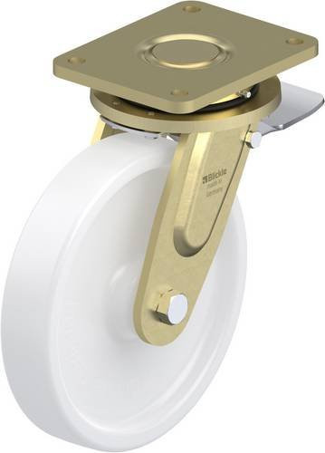 Blickle Lenkrolle LS-SPO 251G-ST mit Feststeller in Weiß, Rad-Durchmesser: 25 cm, Tragfähigkeit: 1500 kg - Bild 1