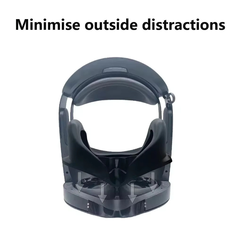 Meta Augenabdeckungspolster für Quest Pro VR Headset, lichtblockierende Gesichtsmaske in Schwarz - Bild 2