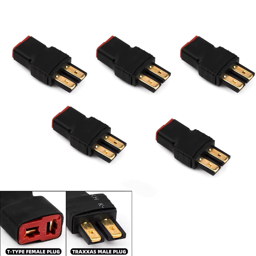 RCZIPROY Konvertierungsadapter für RC-Batterien XT60 auf T-Stecker und T-Stecker auf XT60, Schwarz - Bild 3