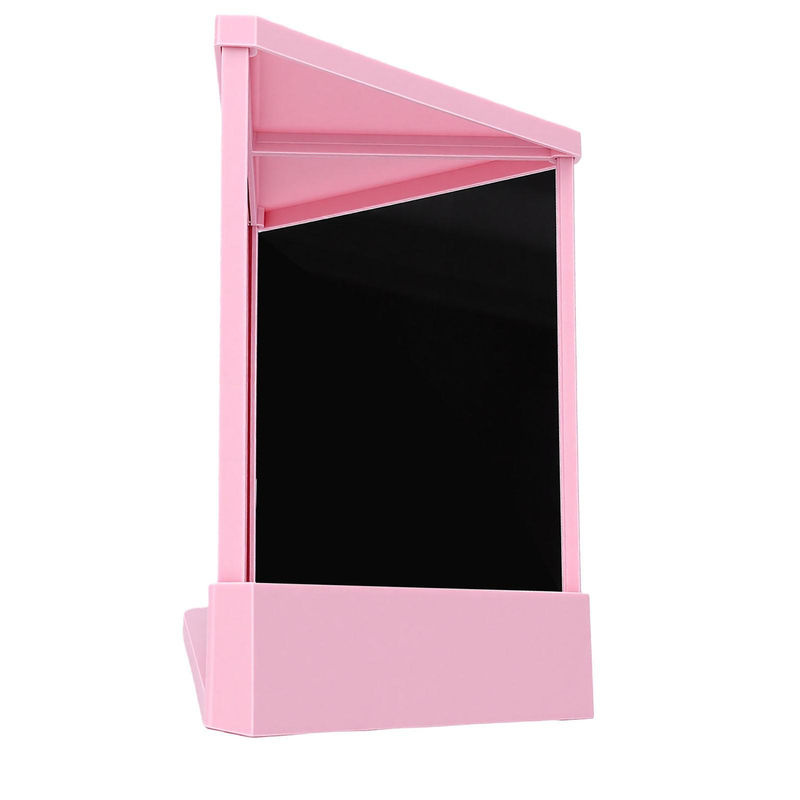 Nicht umkehrender Kosmetikspiegel für Schreibtisch und Schminktisch in Pink mit echter Reflexion - Bild 2