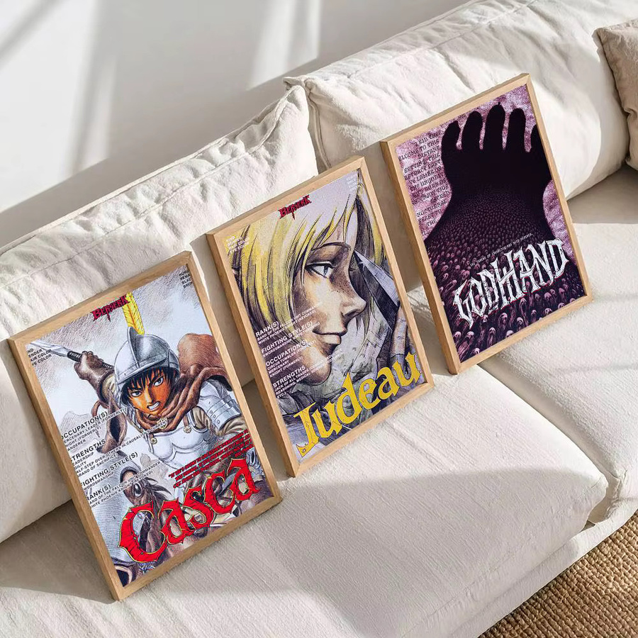Kayou Anime Berserk Wandkunst Poster HD Wandbild für Wohnzimmer und Schlafzimmer ohne Rahmen - Bild 3