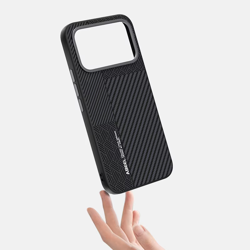 Xiaomi Poco F8 F7 Pro Ultra Carbon Faser Schutzhülle mit Relief Struktur in Schwarz, matt und kabelloses Laden kompatibel - Bild 3
