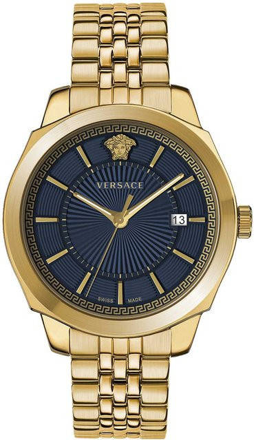 Versace Herrenuhr Icon Classic, Quarz, Edelstahl, Blau, 42 mm, 5 ATM - Bild 1